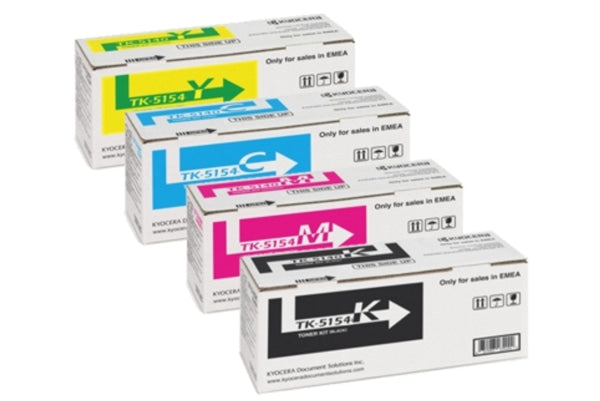 4X Pack Genuine Kyocera Tk-5154 C/M/Y/K Toner Cartridge Set For P6035 M6535 -