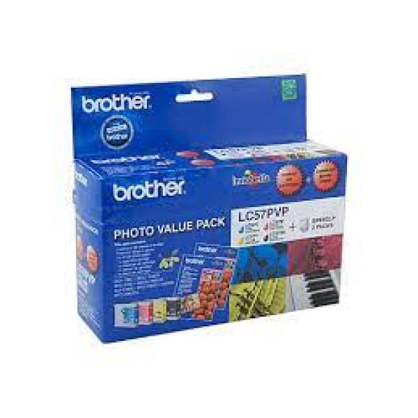 *Clear!* Genuine Brother Lc57 B/C/M/Y Ink Cartridge Photo Value Pack [Lc-57Pvp] -