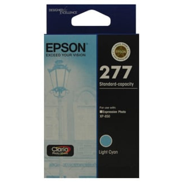 1 X Genuine Epson 277 Light Cyan Ink Cartridge Standard Yield -