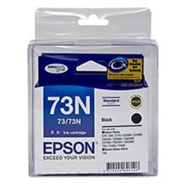 1 X Genuine Epson T0731 T1051 73N Black Ink Cartridge Twin Pack -