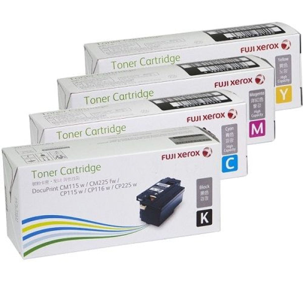 *Clear!* Genuine Fuji Xerox C/M/Y/K Toner Set Cp115 Cp116 Cp225W Cm115 Cm225Fw Ct202268/9/10 Std.