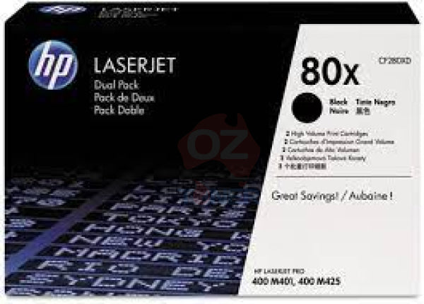 *White Box* Genuine Hp 80X Black Toner Cartridge (6.8K) [Cf280X/Cf280Xc] For Laserjet
