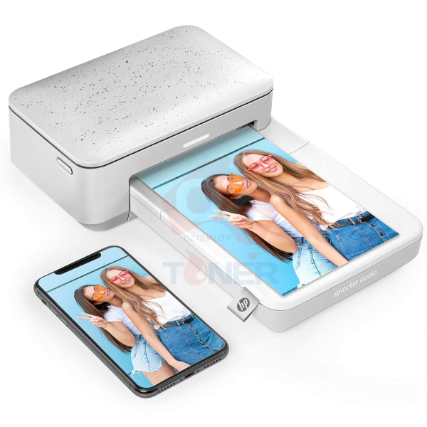 *Clear!* Hp Sprocket Studio 4X6 Color Thermal Mobile Photo Printer Snow [3Mp72A]