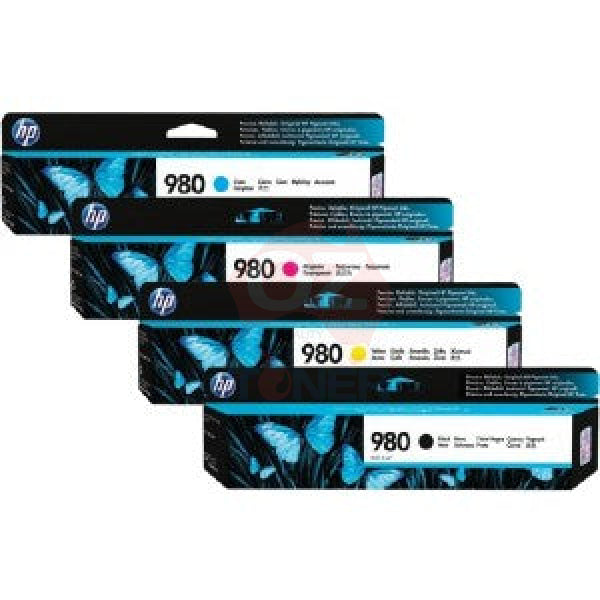 *Clearance!* Bundle: 4X Pack Hp 980 C/M/Y/K Ink Cartridge Set For X585F X555Dn [D8J07A-D8J10A]