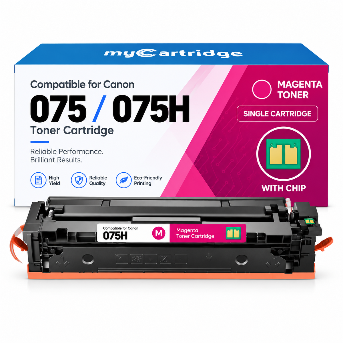 Compatible Canon 075H High Yield Magenta Toner Cartridge with Chip