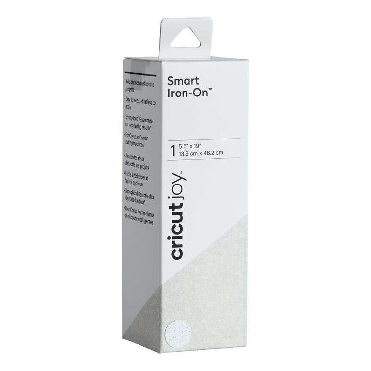 Genuine Cricut Joy 5.5 x 19 Inch Glitter Smart Iron On White