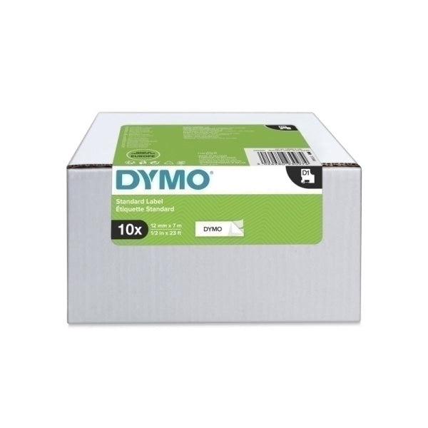 Dymo D1 Bk/Whi 12Mmx7M Pk10 2093097