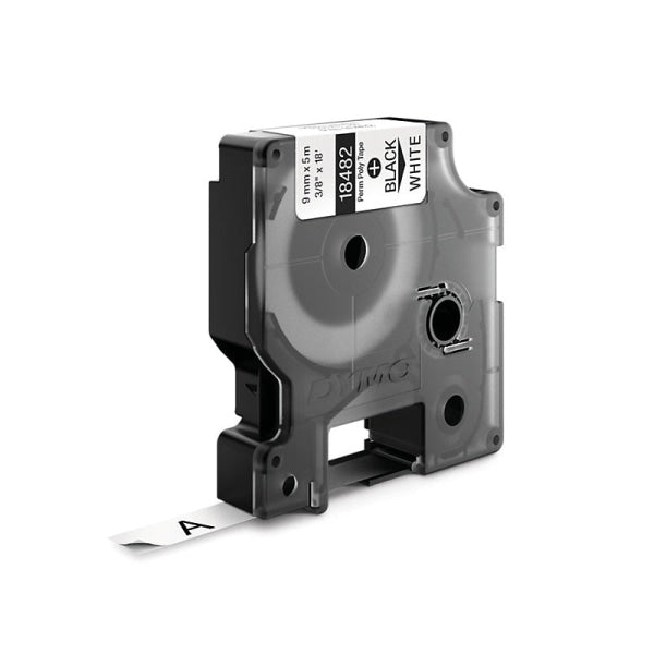 Dymo Rhino Py Lbl 9mm Blk/Wht 18482