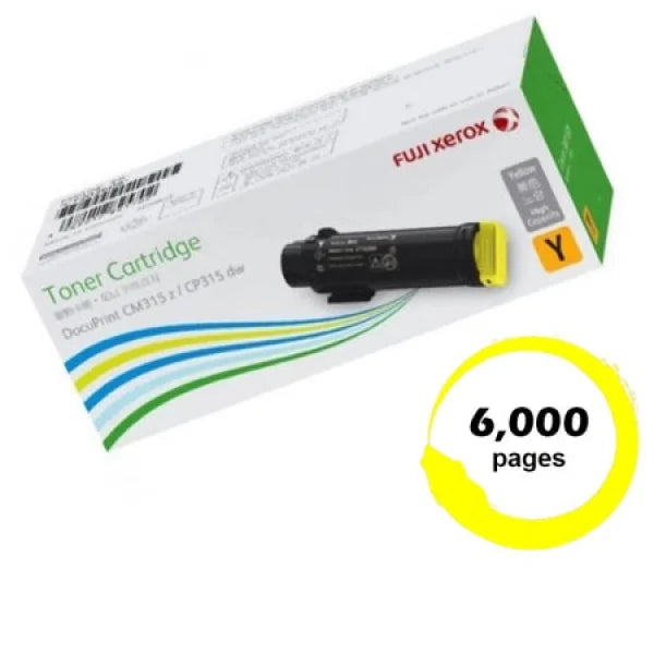 Fuji Film Genuine High-Capacity Yellow Mps Toner Cartridge (Y) 6K Cp315Dw/cm315Z [Ct202654] -