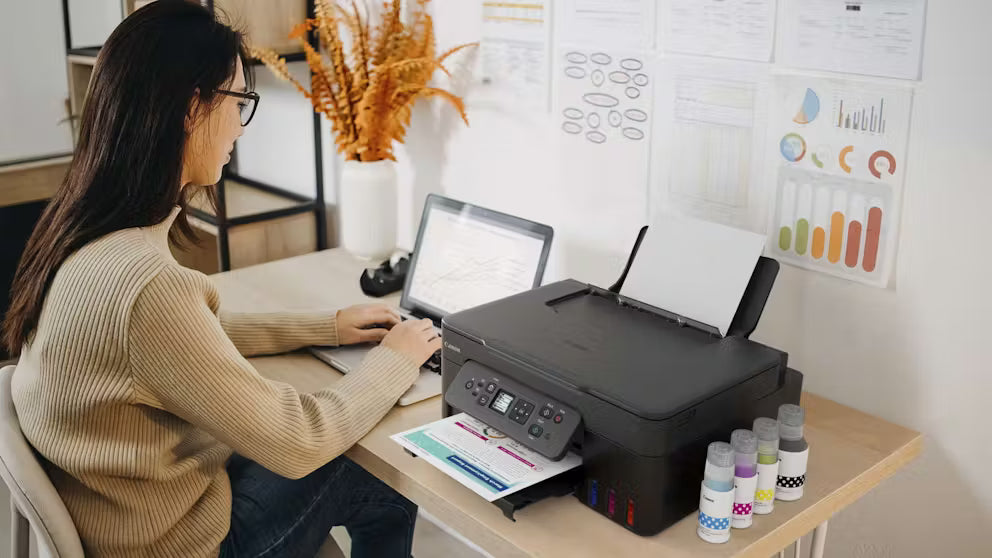 Canon PIXMA G3680 3-in-1 A4 MegaTank Colour Ink Tank Multi-Function Printer+GI61 Ink Bottle