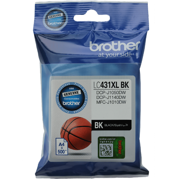 Genuine Brother Lc-431Xl Black Ink Cartridge For Dcp-J1050Dw/Dcp-J1140Dw/Mfc-J1010Dw [Lc431Xlbk]