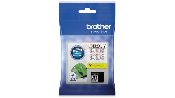 Genuine Brother Lc-432Xl Yellow Ink Cartridge For Mfc-J5340Dw/J6540Dw/J6740Dw/J6940Dw 1.5K