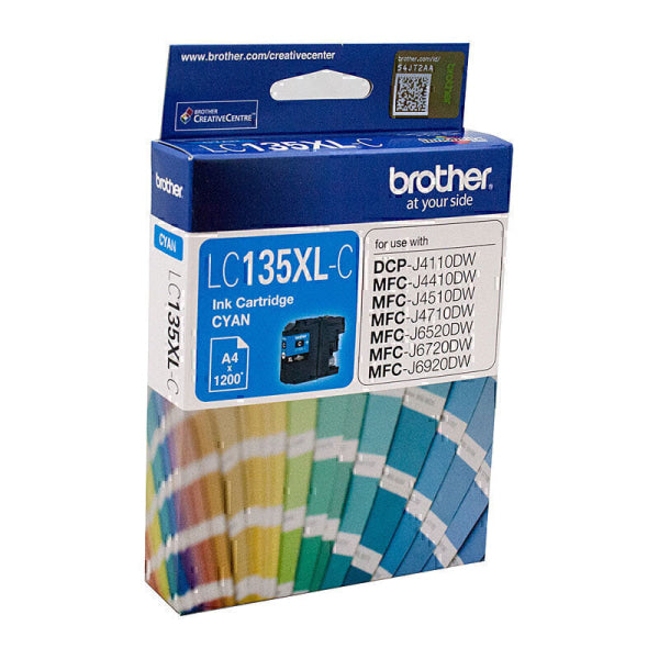 Brother LC135XL Cyan Ink Cart LC-135XLC