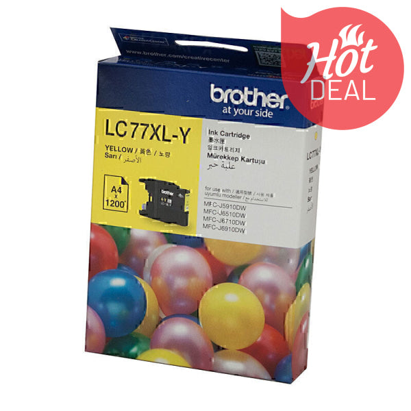 Brother LC77XL Yellow Ink Cart LC-77XLY