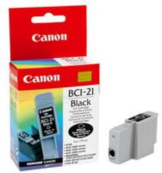 1 X Genuine Canon Bci-21Bk Black Ink Cartridge -