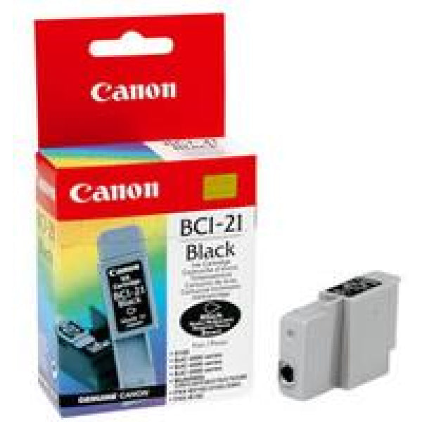 1 X Genuine Canon Bci-21Bk Black Ink Cartridge -