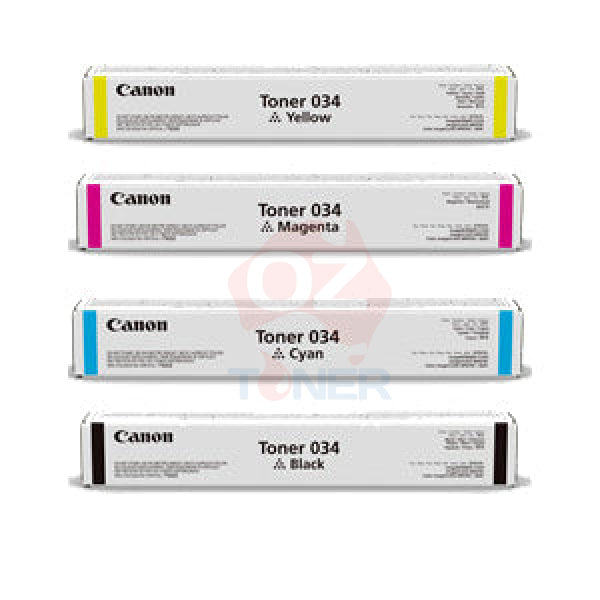 Genuine Canon Cart-034 Bk/C/M/Y 4X Toner Cartridge Set For Imageclass Mf-810Cdn (12K/7.3K)