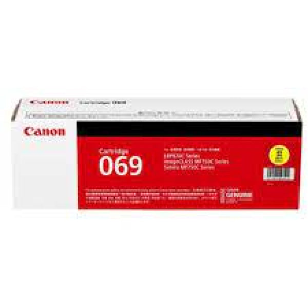 Genuine Canon Cart069 Yellow Toner Cartridges For Lbp674Cx Mf756Cx 1.9K [Cart069Y] Cartridge -