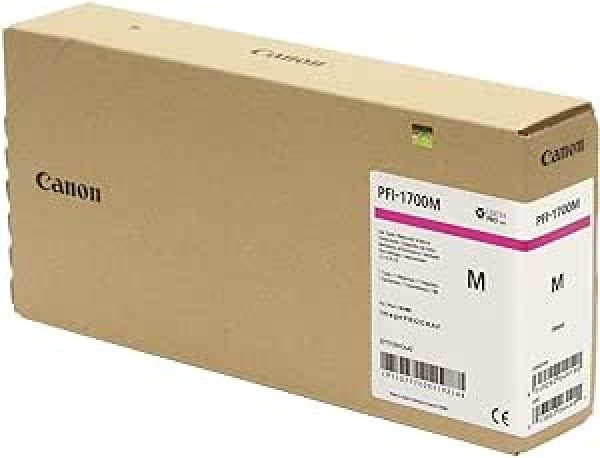 Genuine Canon Pfi-1700 Magenta Ink Cartridge 700Ml For Imageprograf Pro Printers [Pfi-1700M] -