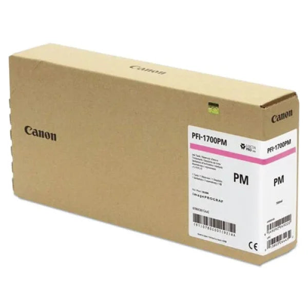 Genuine Canon Pfi-1700 Photo Magenta Ink Cartridge 700Ml For Imageprograf Pro Printers [Pfi-1700Pm]