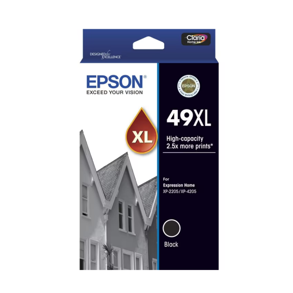 Genuine Epson 49Xl Black Hy Ink Cartridge For Xp2205/xp4205 Printer P/n:c13T10F192 -