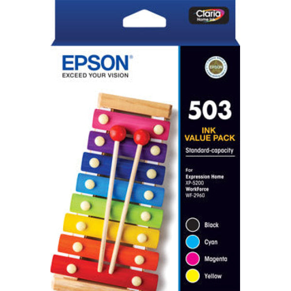 Genuine Epson #503 4X Ink Value Pack For Xp-5200/wf-2960 Printer [P/n:c13T09Q692] Cartridge -