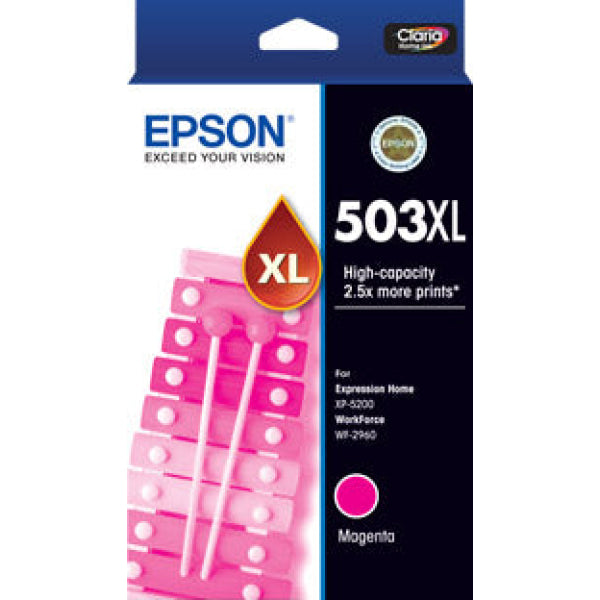 Genuine Epson 503Xl High Yield Magenta Ink Cartridge For Xp-5200/wf-2960 [P/n:c13T09R392] -