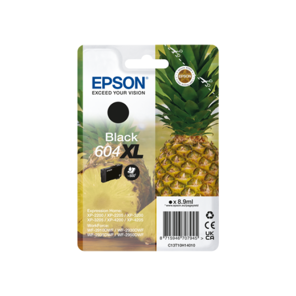 EPSON 604 XL BLACK INK XP-2200 XP-3200 XP-4200 WF-2910 WF-2930 WF-2950 C13T10H192