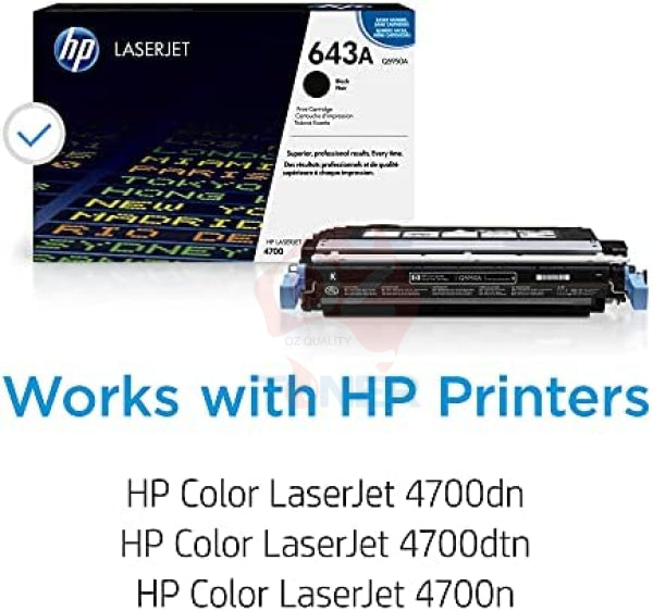 Genuine Hp #643A Black Toner Cartridge For Laserjet 4700/4700N/4700Dn/4700Dtn (11K Yield) Q5950A Eol
