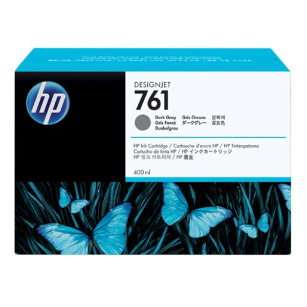 HP 761 DARK GREY 400 ML INK CART FOR DESIGNJET T7100 CM996A