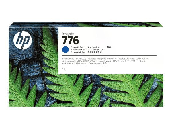 Genuine Hp 776 Chromatic Blue Ink Cartridge For Designjet Z9 + Large Format Printer 1000Ml [1Xb04A]