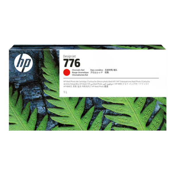 Genuine Hp 776 Chromatic Red Ink Cartridge For Designjet Z9 + Large Format Printer 1000Ml [1Xb10A]