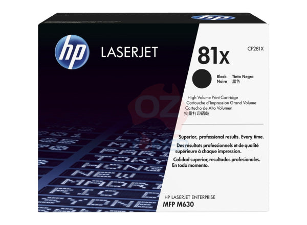 Genuine Hp #81X Black Toner Cartridge (25K) [Cf281Jc/Cf281X] For Laserjet M605/M606/M630 Mfp -