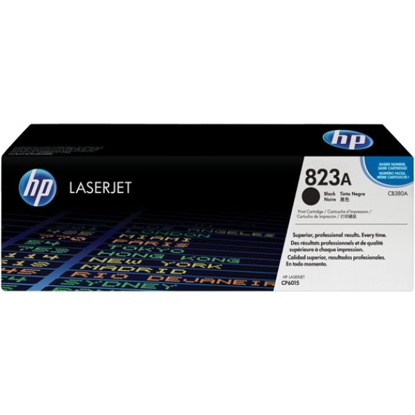 HP 823A BLACK TONER 16500 PAGE YIELD FOR CLJ CP6015 CB380A