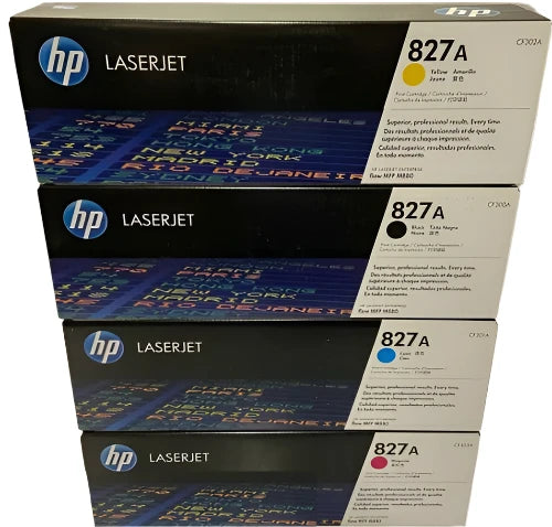 Bundle: 4x Pack Genuine HP CF300A CF301A CF302A CF303A Toner Cartridge Set #827A