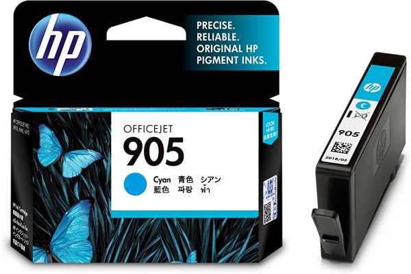 Genuine Hp #905-C Cyan Ink Cartridge For Officejet Pro 6950/6956/6960/6970 [T6L89Aa] -