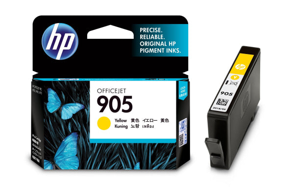 Genuine Hp #905-Y Yellow Ink Cartridge For Officejet Pro 6956/6950/6960/6970 [T6L97Aa] -