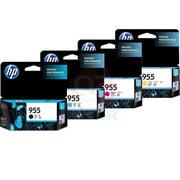 Genuine Hp #955 Ink Set (1Bk 1C 1M 1Y) 1000P + 3X700P L0S60Aa+L0S51Aa+L0S54Aa+L0S57Aa Cartridge -
