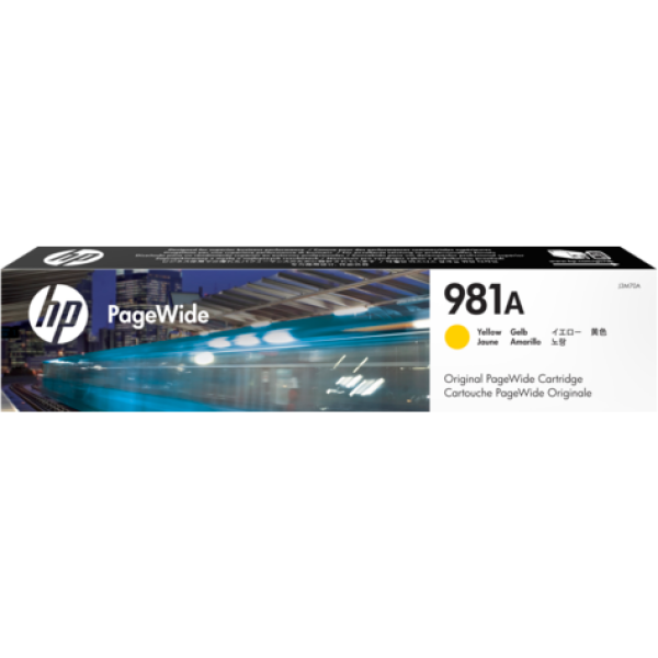 HP 981A YELLOW ORIGINAL PAGE WIDE CRTG 6K J3M70A