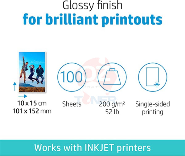 Genuine Hp Q2510A A4 Photo Paper Everyday 100X Sheets For Inkjet Printer (200Gsm) Replaced By 9Rr56A