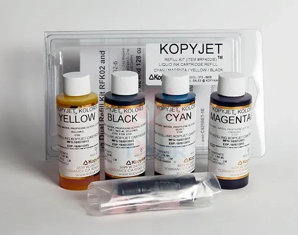 Genuine Kopyjet Kolors C/M/Y/K Edible Cake Refill Ink Bottle Set (68Ml X4) For Canon/Epson Printers