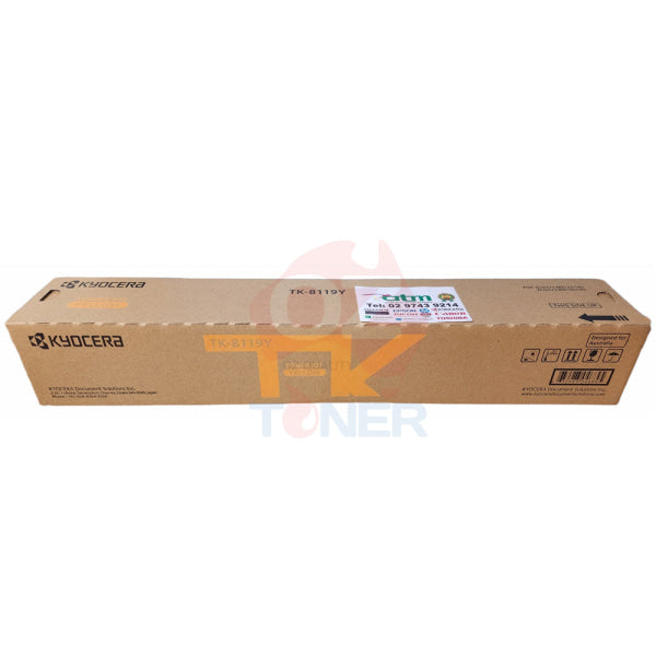 Genuine Kyocera Tk-8119 Yellow Toner Cartridge For M8124Cidn/M8130Cidn 6K [Tk8119Y] -