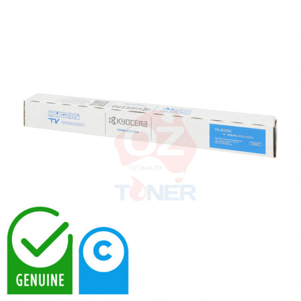 Genuine Kyocera Tk-8339 Cyan Toner Kit For Taskalfa 3252Ci/3253Ci (15K) [Tk-8339C] Cartridge -