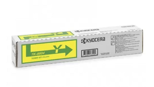 Genuine Kyocera Tk-8604 Yellow Toner Cartridge For Fs-C8650Dn (20K) [Tk8604Y] -