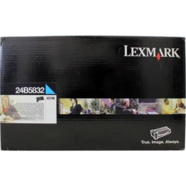 Lexmark XS796 Cyan Xtra High Yield Bsd Rtrn Prog Cart 18K 24B5832