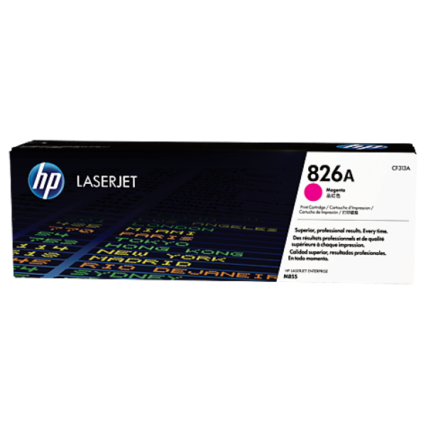 Hp Genuine 826A Magenta Laserjet Toner Cartridge For M855Dn/M855X+/M855X 31.5K [Cf313A] Accessories