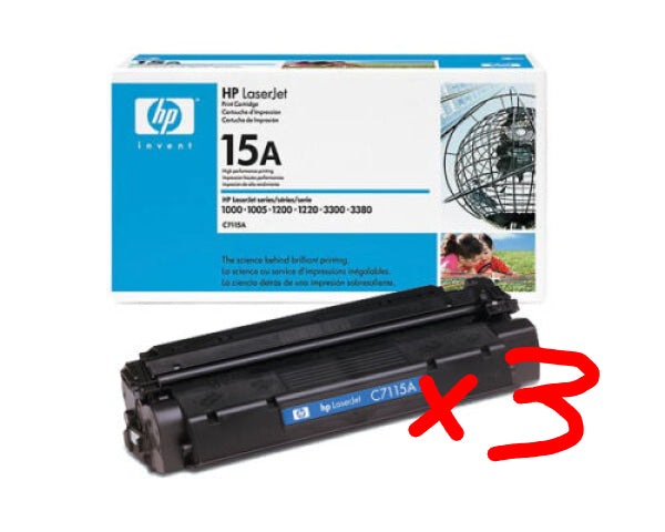 Hp Genuine C7115A Black Toner Cartridge For Laserjet 1000/1005/1200/3320/3300/3380 #15A Accessories