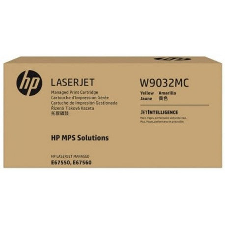 Genuine HP W9032MC Yellow Managed LaserJet Toner Cartridge for MFP E67550 E67650 E67660 (28K)