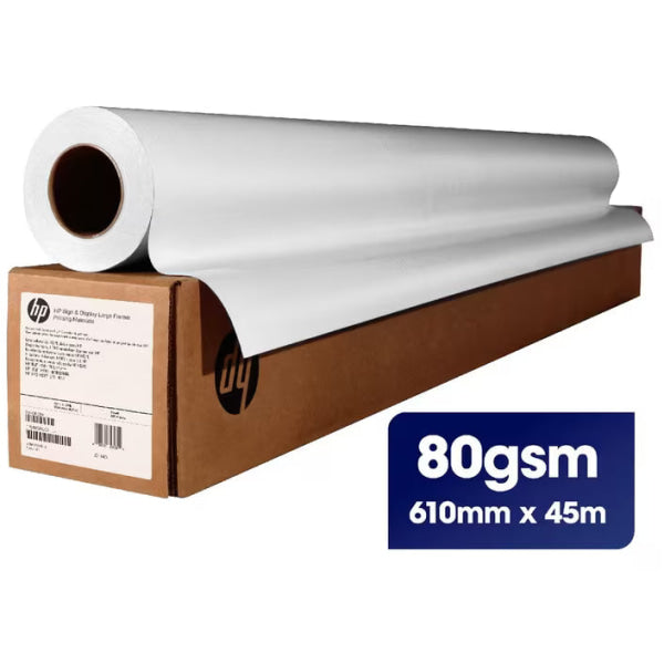 Hp Q1396A Universal Uncoated Bond Paper 80Gsm [610Mm X 45.7M] For Use In Dye And Pigment Printers