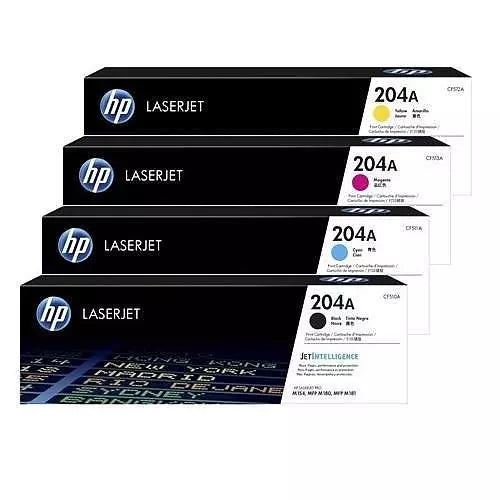 Bundle: 4x Pack Genuine HP CF510A CF511A CF512A CF513A C/M/Y/K Toner Cartridge Set #204A